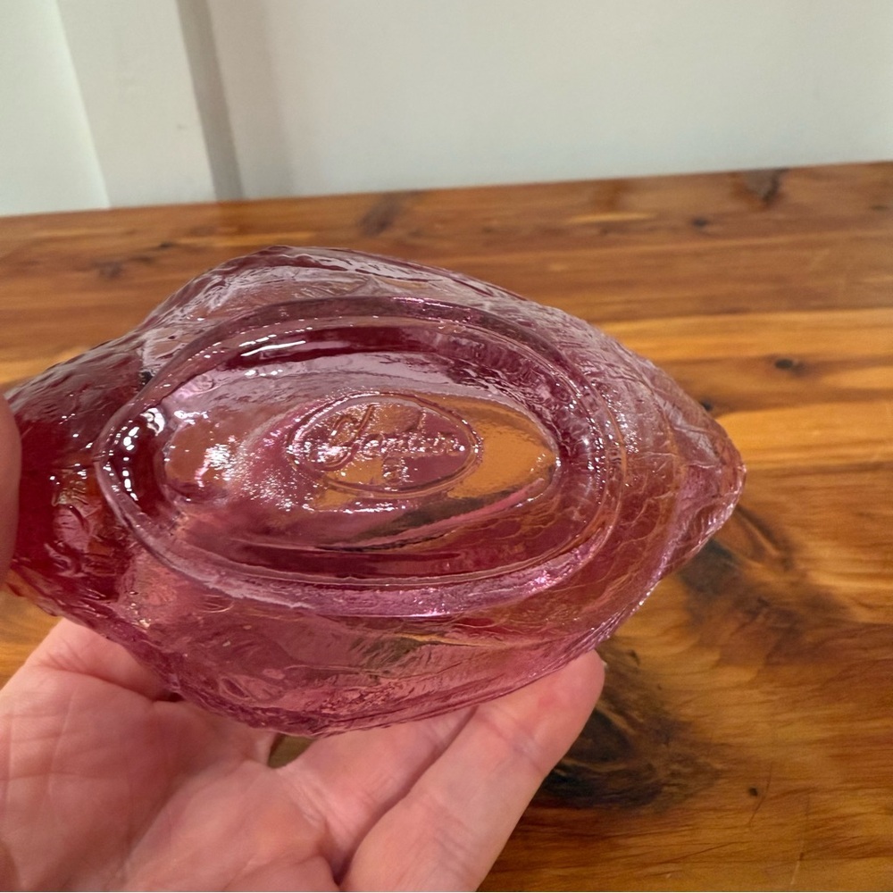 Fenton Art Glass Empress Rose Swan Trinket Dish - Picture 6 of 6